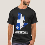 Quebecois Quebec Map Flag Pride Canada T-Shirt<br><div class="desc">Quebecois Quebec Map Flag Pride Canada</div>