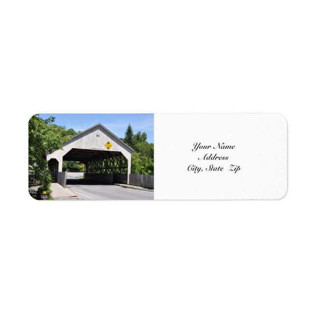 Quechee Gorge Covered Bridge - Address Label (Front)