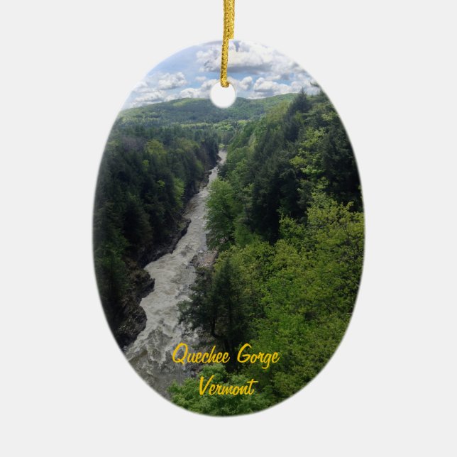 Quechee Gorge, Vermont Ceramic Ornament (Front)