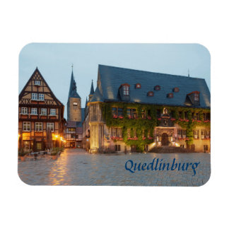 Quedlinburg night photo magnet