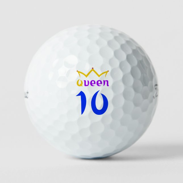 Queen 10 golf balls (Front)