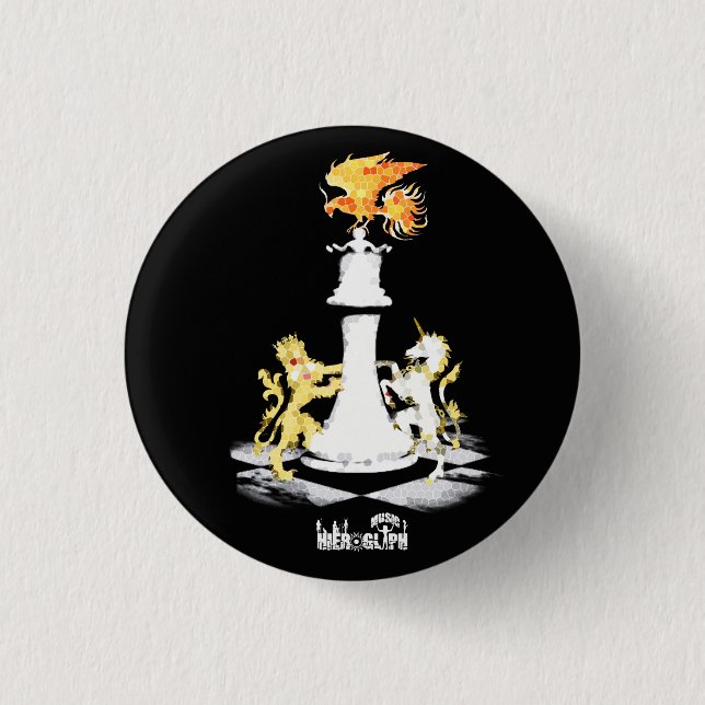 Queen 1 Inch Round Button (Front)
