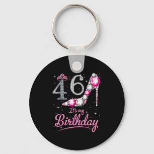 Queen 46 years old birthday happy day to keychain