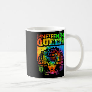 Queen Afro Melanin Black Girl Magic Women Tie Dye  Coffee Mug