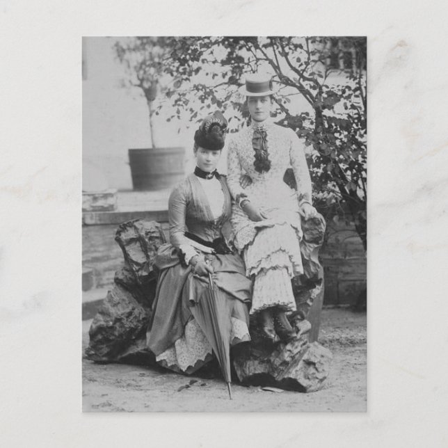 Queen Alexandra of England & sister Empress Marie Postcard (Front)