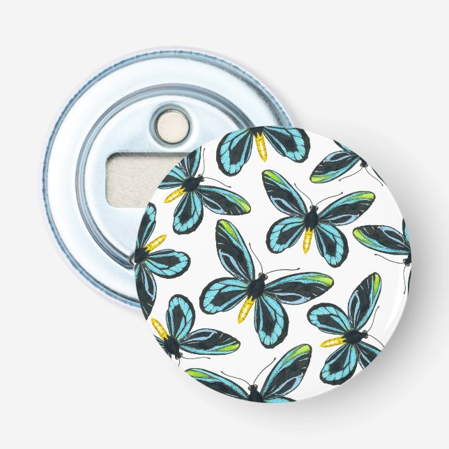 Queen Alexandra' s birdwing butterfly pattern Bottle Opener (Front)