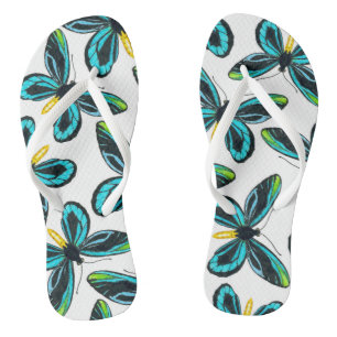 Queen Alexandra' s birdwing butterfly pattern Flip Flops