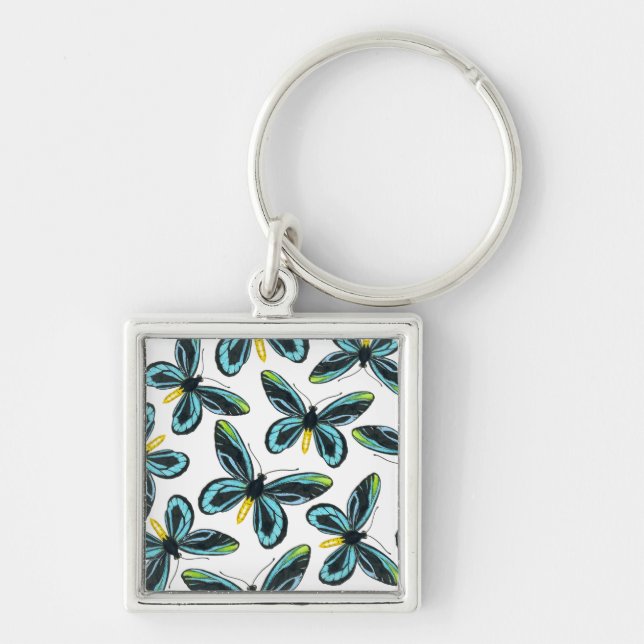 Queen Alexandra' s birdwing butterfly pattern Keychain (Front)