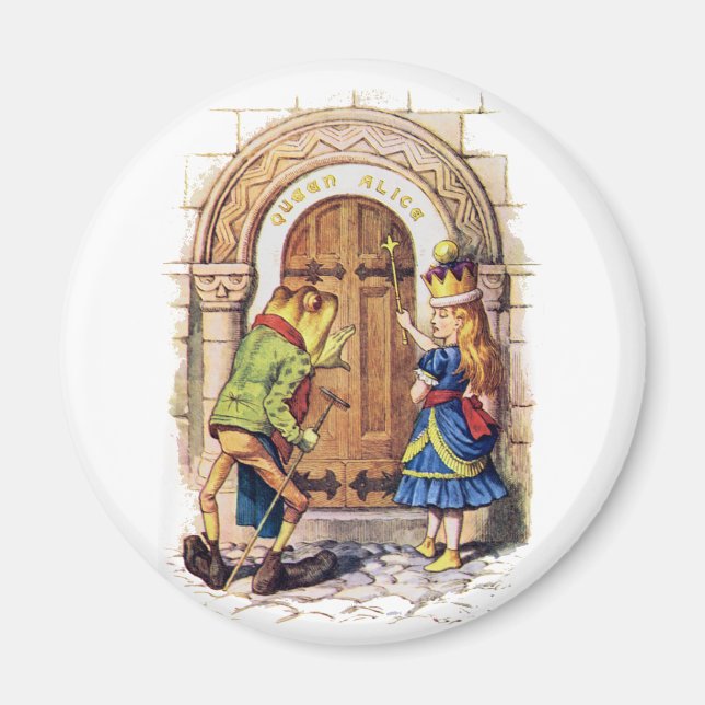 QUEEN ALICE AND THE FROG AT THE CASTLE DOOR MAGNET (Front)
