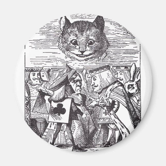 Queen and Cheshire Cat Magnet (Front)