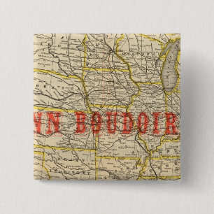 Queen and Crescent Route 2 Inch Square Button