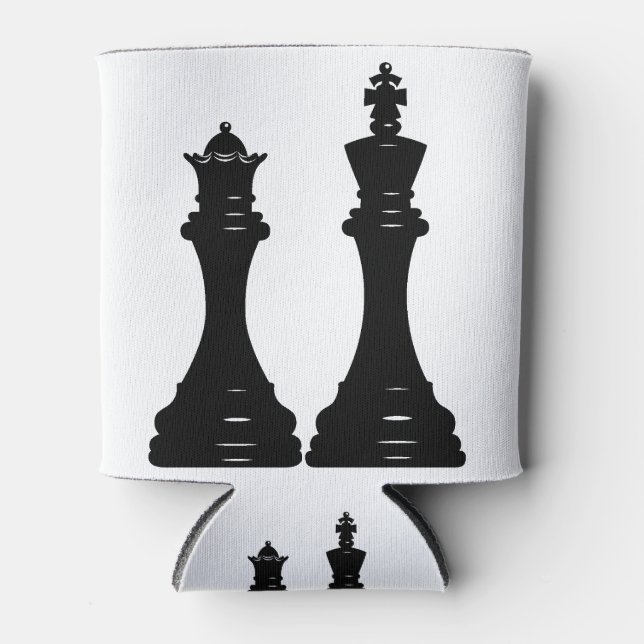 Queen and king chess pieces can cooler (Front)