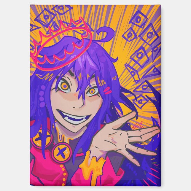 Queen anime  magnet (Front)