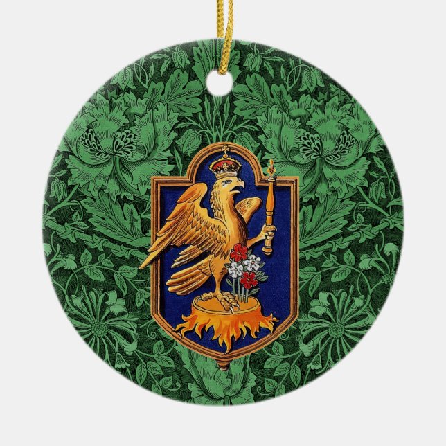 Queen Anne Boleyn Royal Falcon Badge Ceramic Ornament (Front)