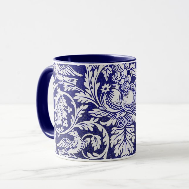 Queen Anne Pattern, William Morris Coffee Mug (Front Left)