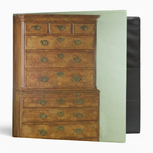 Queen Anne walnut tallboy, early 18th century Binder