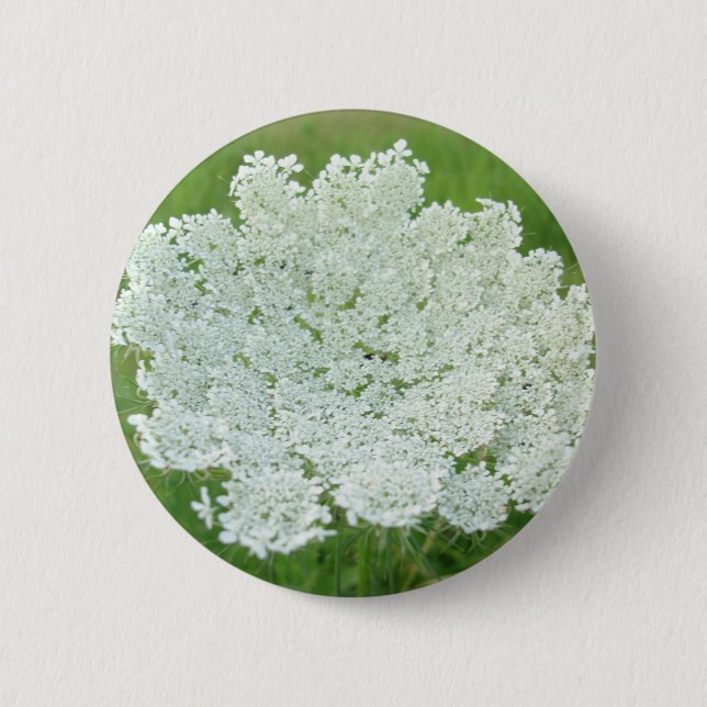 Queen Annes Lace 2 Inch Round Button (Front)