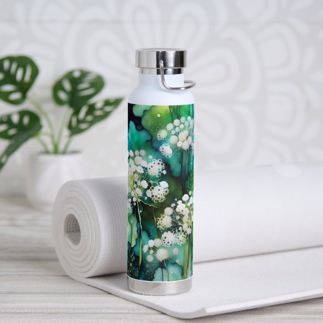 Queen Anne's Lace Abstract Water Bottle (Yoga)