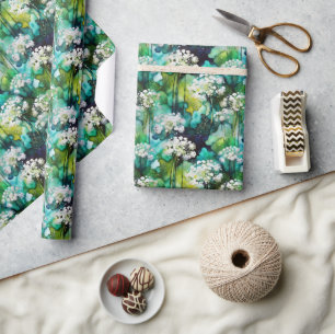 Queen Anne's Lace Abstract Wrapping Paper
