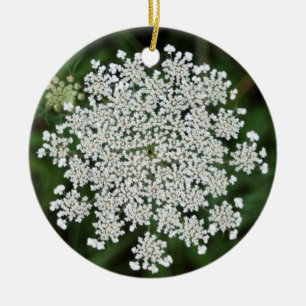 queen anne's lace ceramic ornament