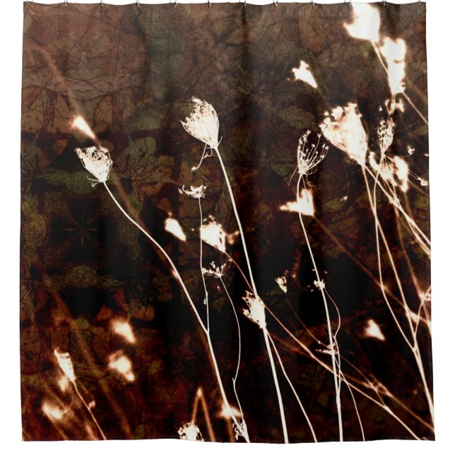 Queen Anne's Lace Dark Brown Green Tapestry (Front)