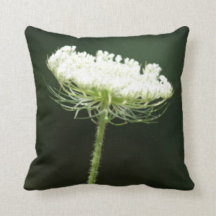 Queen Anne's Lace Flower Throw Pillow