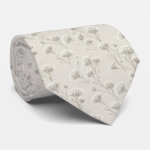 Queen Anne's Lace Personalized Wedding Tie