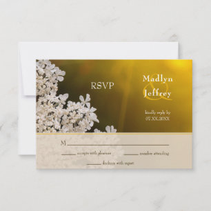 Queen Anne's lace summer wildflower wedding RSVP