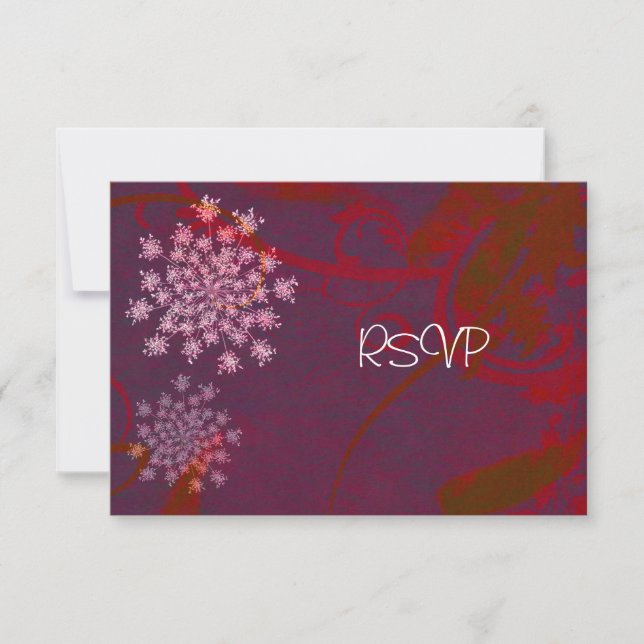 Queen Anne's Lace Wedding Reception RSVP Invitation (Front)