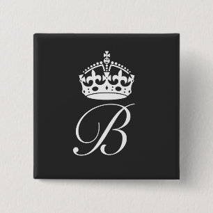 Queen B 2 Inch Square Button