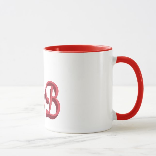 Queen B Pink and Black Mug (Right)