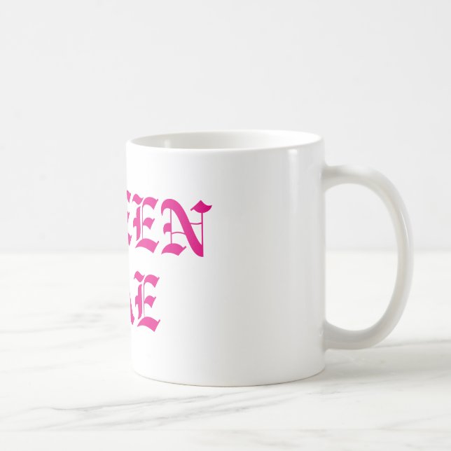 QUEEN BAE COFFEE MUG- ROYALTY (Pink Font) Mug (Right)