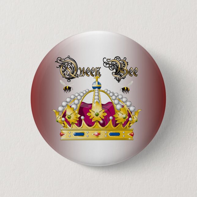 Queen Bee #2 2 Inch Round Button (Front)