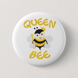 Queen Bee 2 Inch Round Button