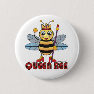 Queen Bee 2 Inch Round Button