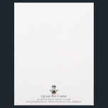 Queen Bee And Crown Farm Or Apiary Business Letterhead<br><div class="desc">Queen bee and crown farm or apiary promotional stationery design for your branding. Great for a farm,  apiary,  beekeeper,  candlemaker.
See matching products in the collection: https://www.zazzle.com/collections/bee_farm_apiary_beekeeper_etc-119519992256045846</div>