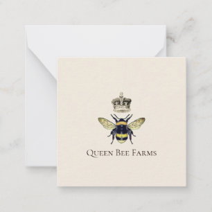 Queen Bee Apiary Farm Honey Products Thank You Card