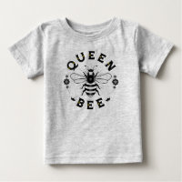 Queen Bee Baby Top T-shirt / Grey