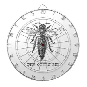 Queen Bee Bug Insect Antique Illustration Dartboard
