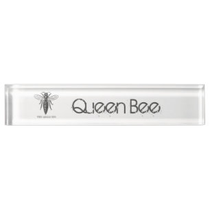 Queen Bee Bug Insect Antique Illustration Nameplate