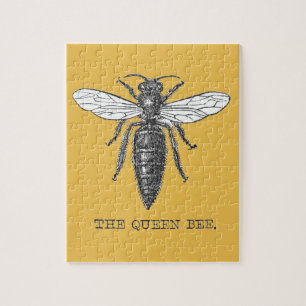 Queen Bee Bug Insect Bees Illustration Jigsaw Puzzle