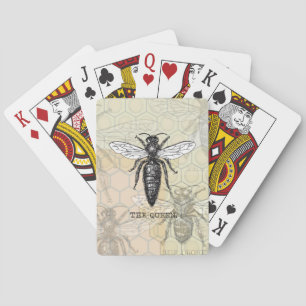 Queen Bee Bug Insect Bees Illustration Playing Cards