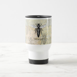 Queen Bee Bug Insect Bees Illustration Travel Mug
