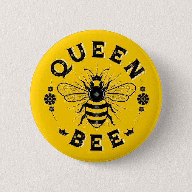 Queen Bee / Button Pin (Front)