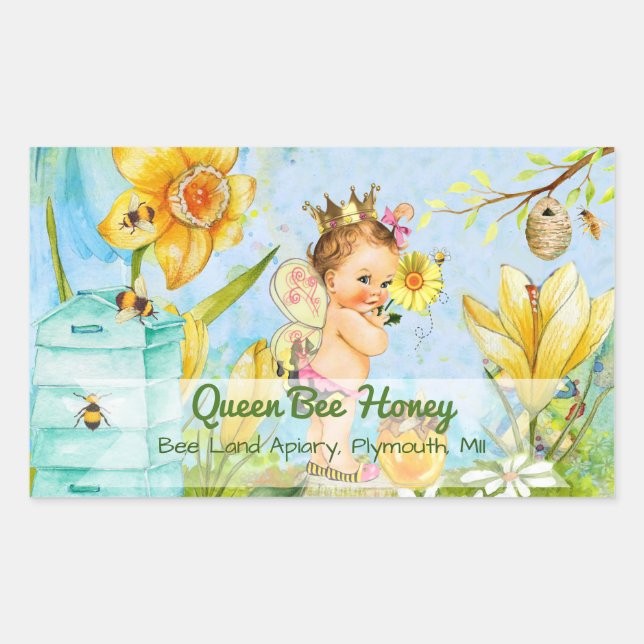 Queen Bee Canning Labe Sticker (Front)