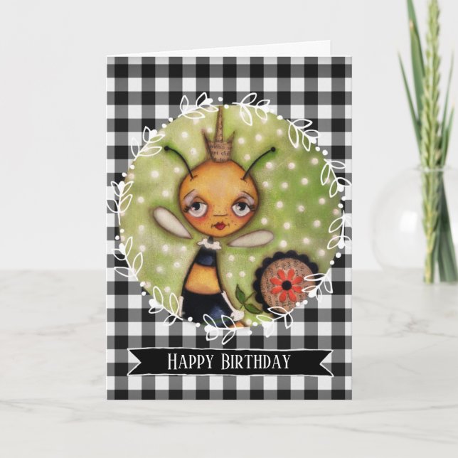Queen Bee - Carte d'anniversaire (Devant)