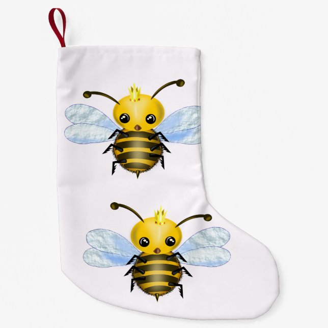 Queen Bee Christmas Stocking - Customizable (Front)