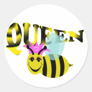 queen bee classic round sticker