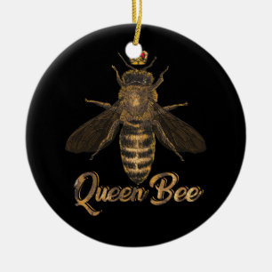 Queen Bee Crown Beekeeping Honey Lover Bee Keeper Ceramic Ornament
