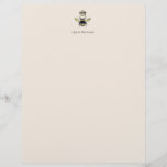 Queen Bee Crown Farm Apiary Honey Letterhead<br><div class="desc">Queen bee and crown cream coloured business  letterhead for an apiary,  farm,  candle maker or soap maker,  or anyone selling products with honey in them.
For matching materials and products see the entire collection at:
https://www.zazzle.com/collections/bee_farm_apiary_beekeeper_products_top_seller-119519992256045846</div>